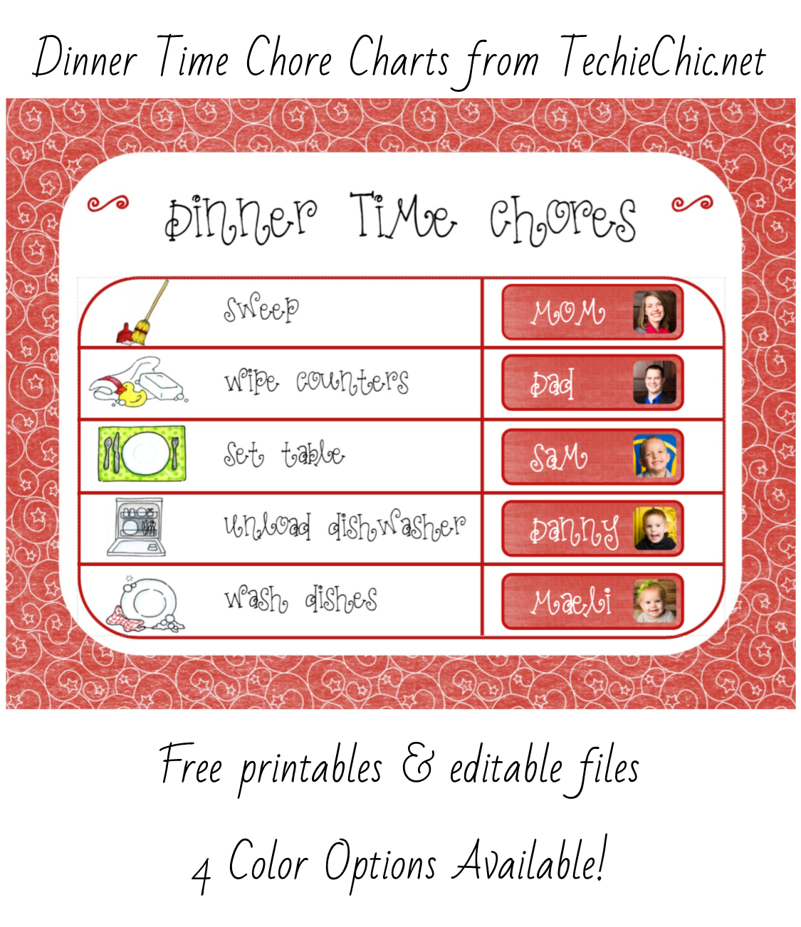 Dinner Chore Chart