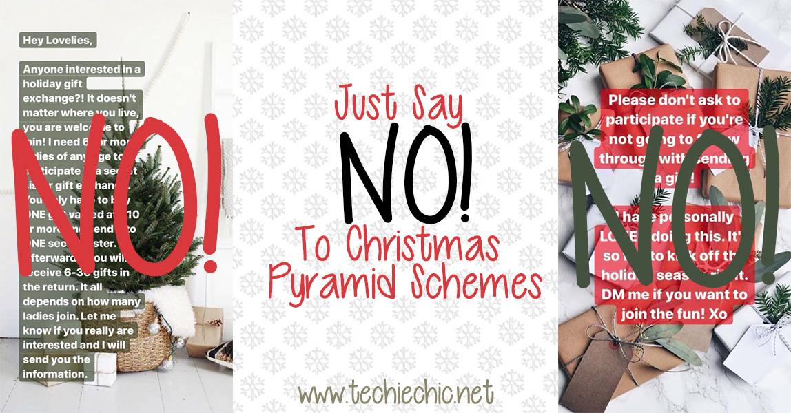 Just Say NO! to Christmas Pyramid Schemes
